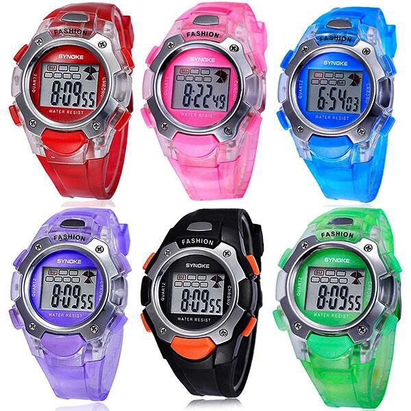 Multifunction Children Kids Waterproof Boys Girls Digital Alarm Date Wrist Watch