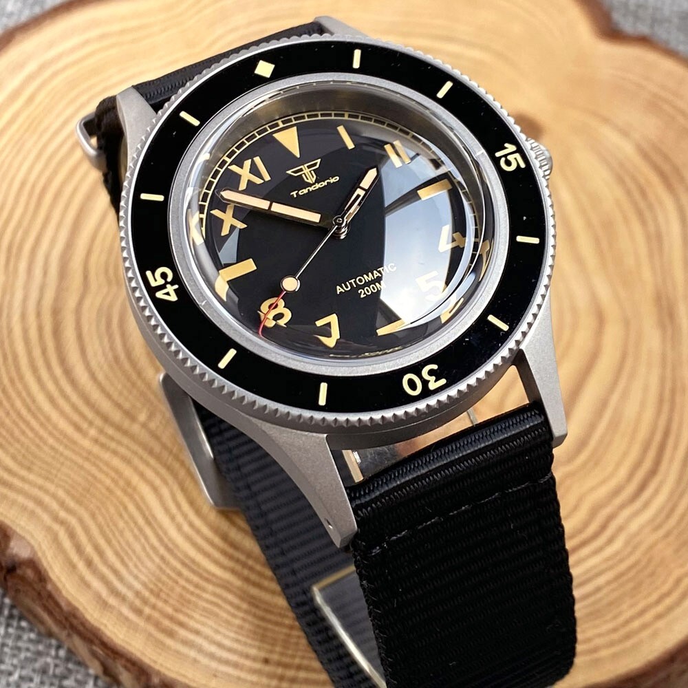40mm Tandorio 50-Fathoms Retro Watch For Men NH35A Automatic 200m WR Sapphire