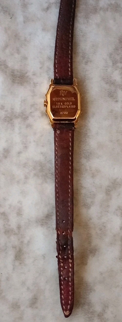 Vintage RAYMOND WEIL Ladies Watch~SWISS Made ~ 18K Gold Electroplated ~ 8700