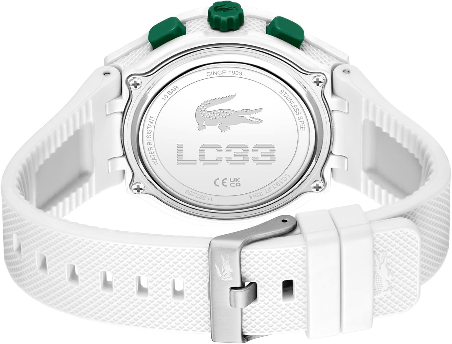 Lacoste LC33 Men’S Analog and Digital Movement Watch, Silicone Strap, Water Resi