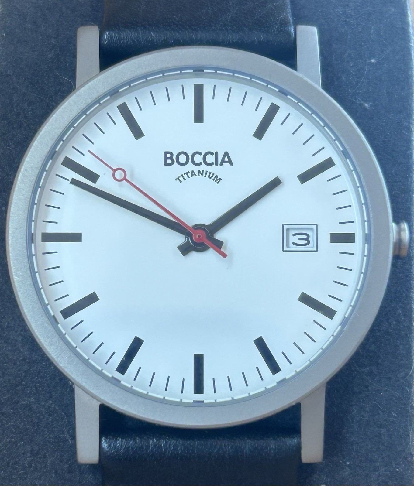 Boccia Titanium Men’s 3538-01A 38mm Titanium Case Watch