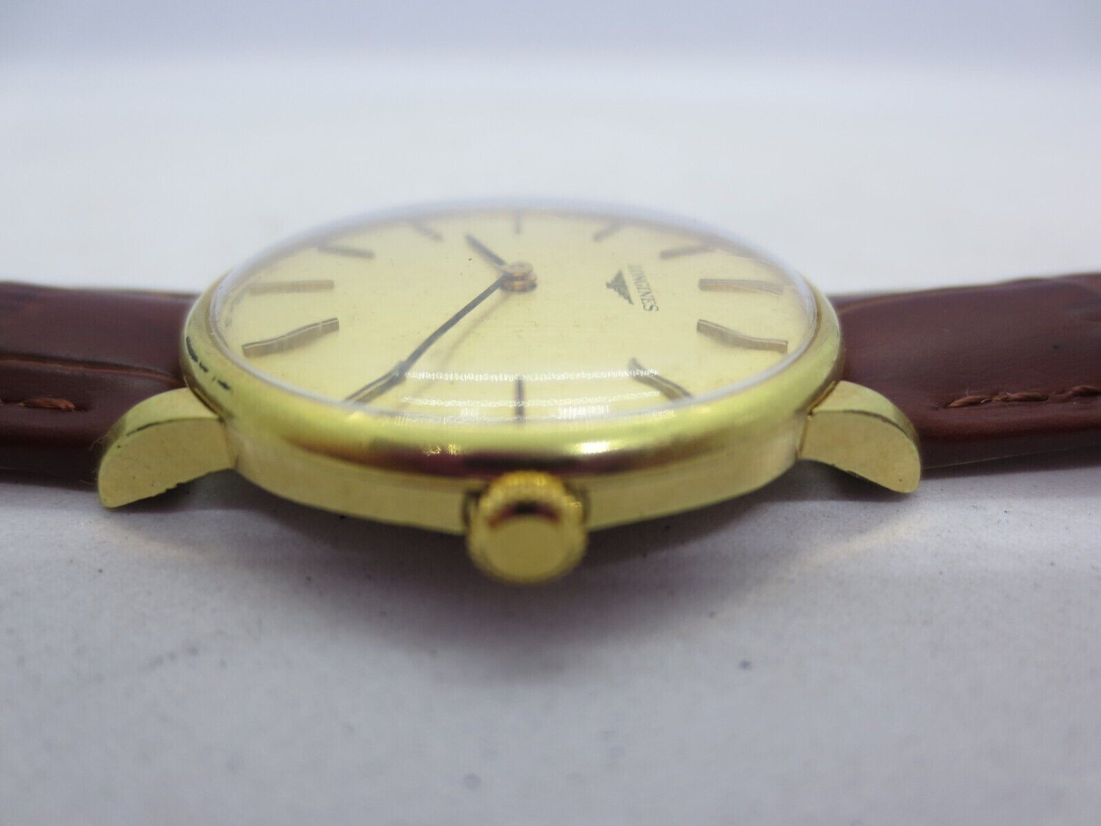 VINTAGE LONGINES L847.4 GOLDPLATED HANDWIND MENS DRESS WATCH