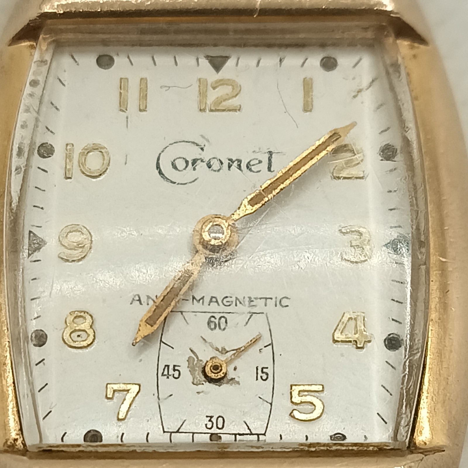 Coronet Handley Gold Filled Anti magnetic Vintage Manual 12 Hour Collectable