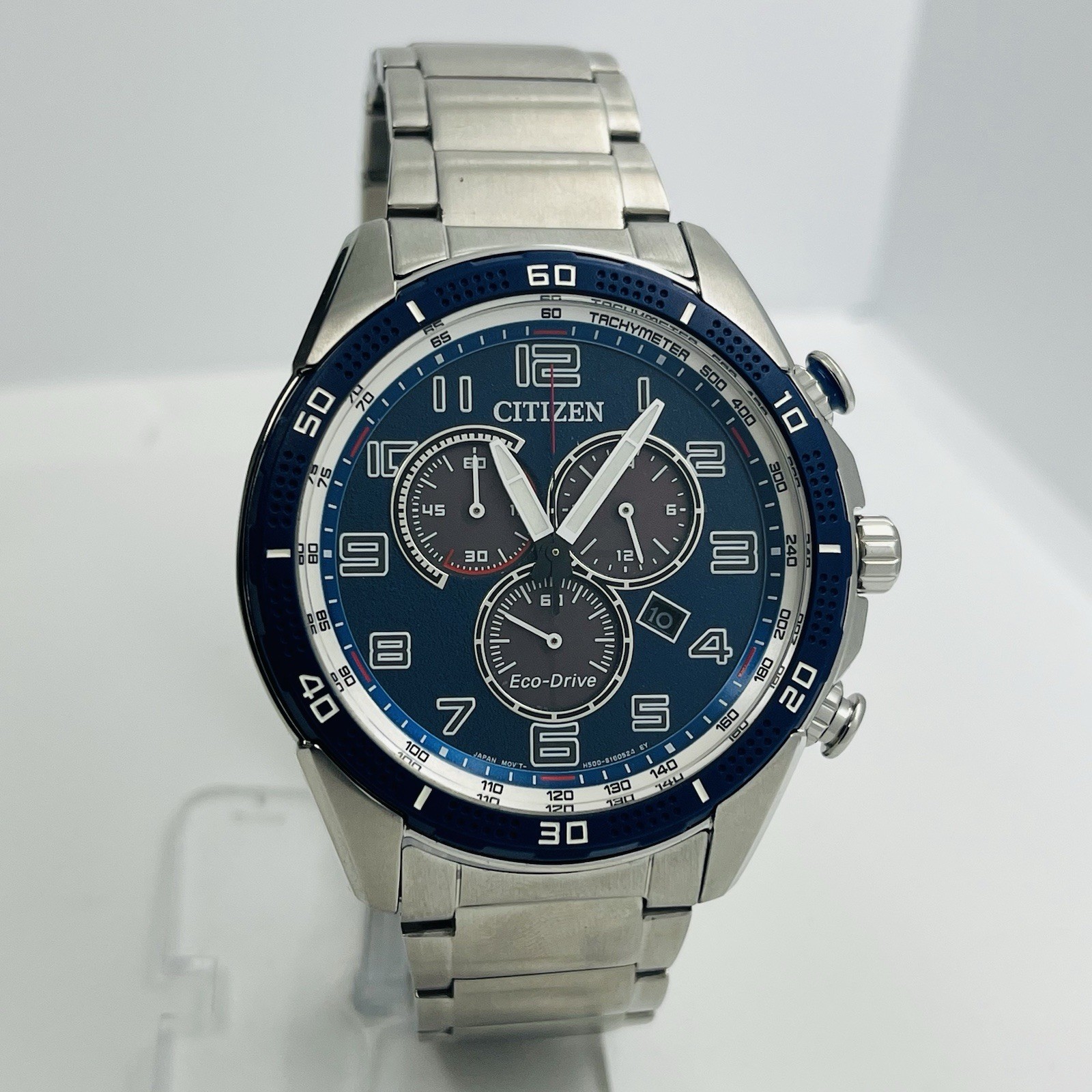 Citizen AR Chronograph Men’s Eco-Drive Blue Steel 45mm Watch AT2440-51L