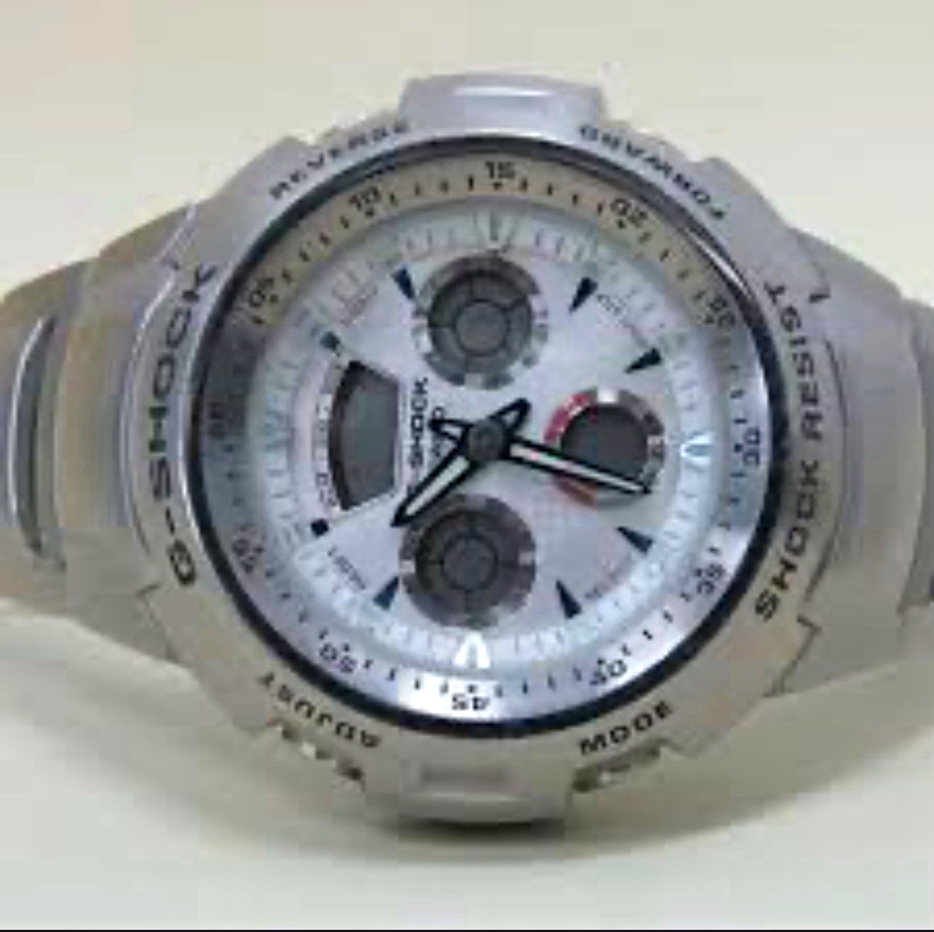 Casio G-SHOCK Shock-Resist 200m Analog-Digital Quartz Silver SS Bracelet
