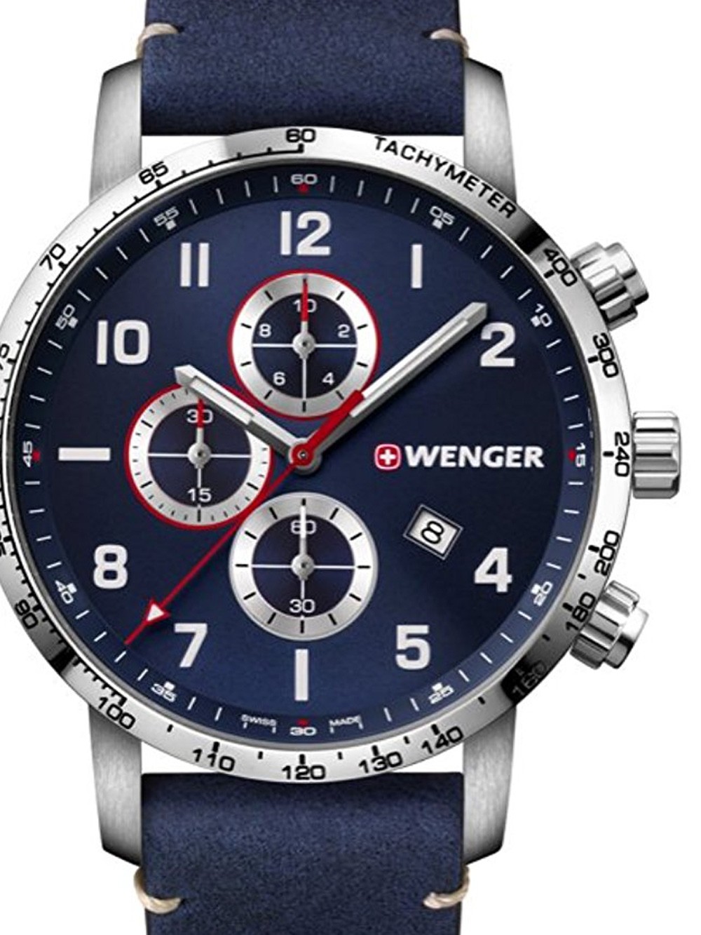 Wenger 01.1543.109 Attitude Chonograph Mens Watch Chronograph 44mm 10 ATM