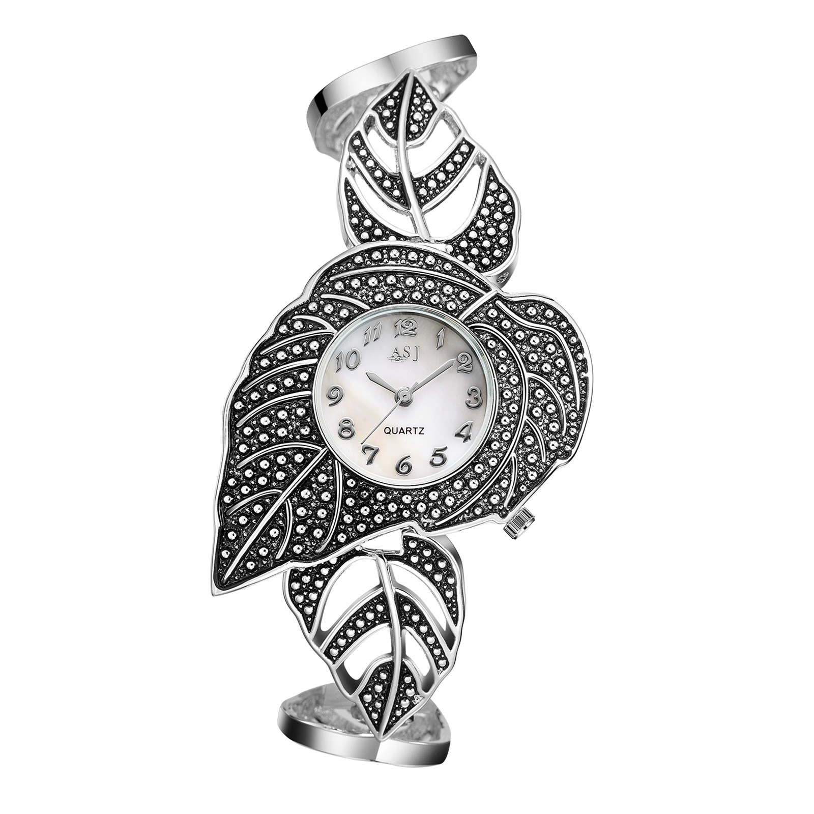 Women’s Leaf Bracelet Quartz Wrist Watches T oggle Clasp Native American Jewelry