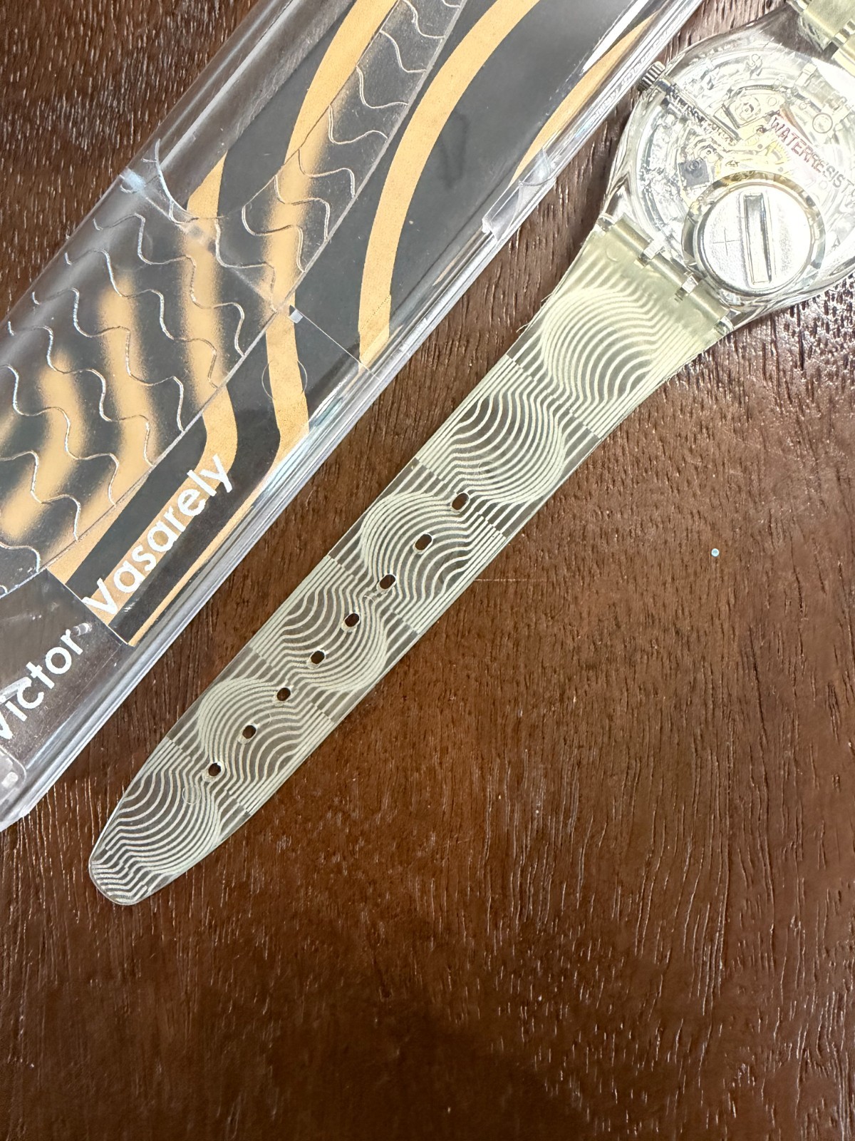 1996 Swatch Keret GK231 NOS Victor Vasarely Artist Op Art Gent 34mm Working