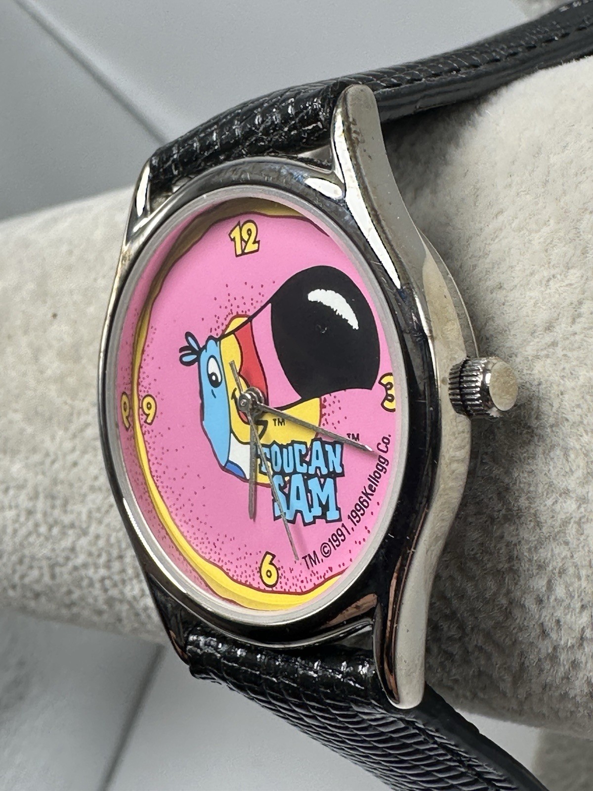 Kelloggs Vintage Toucan Sam Watch New Battery 1996 33MM 7.5″ Fruit Loops W12