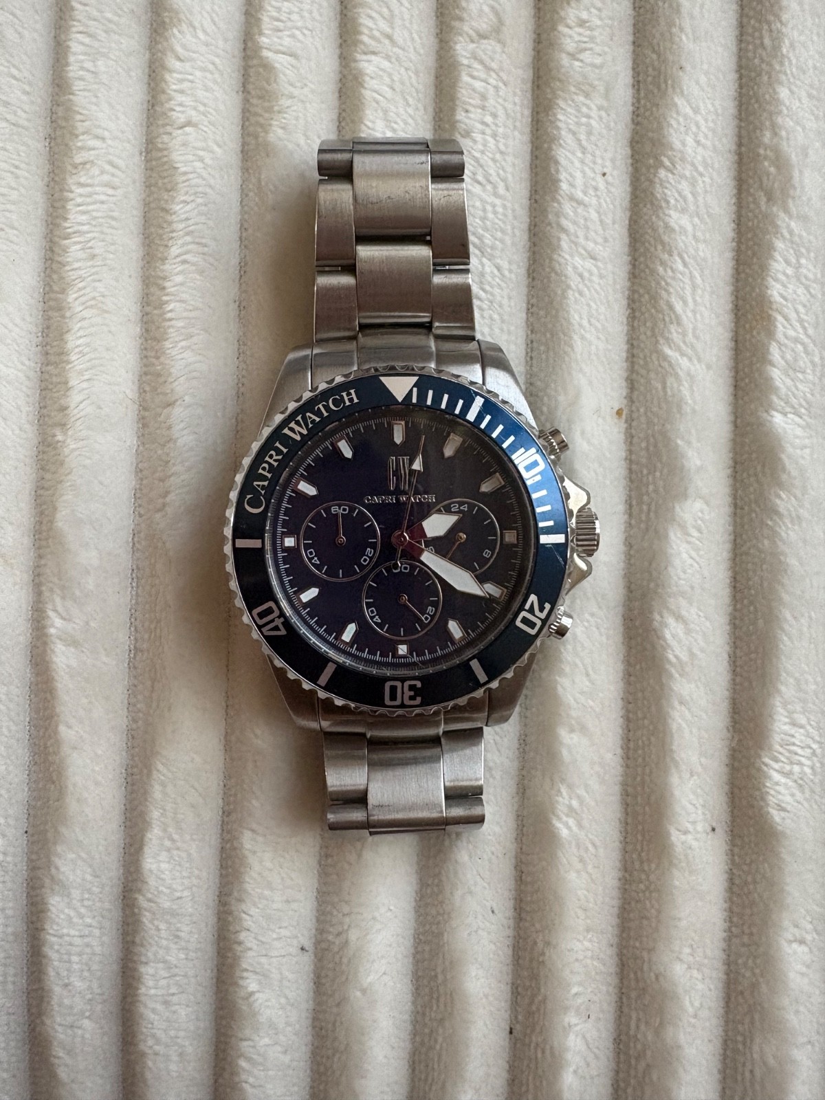 Capri Watch submariner blue silver – man