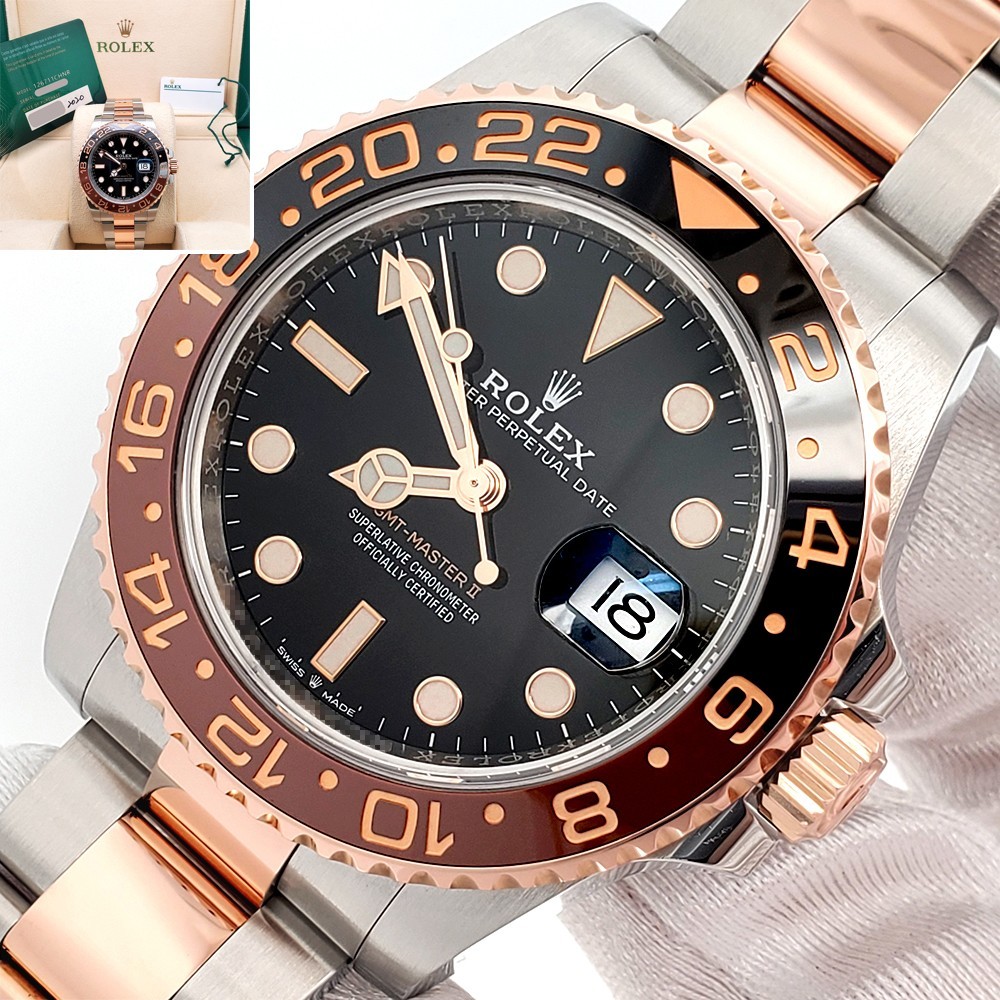 2020 Rolex Rootbeer GMT-Master II 2-Tone 40mm Watch 126711CHNR Box/Papers/Tag