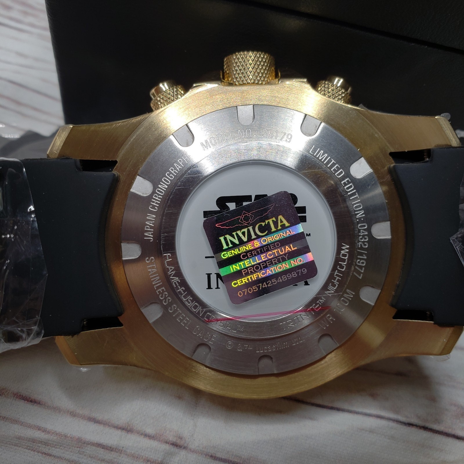 INVICTA STAR WARS C3PO CHRONOGRAPH WATCH LIMITED EDITION BLACK GOLD $995 -02