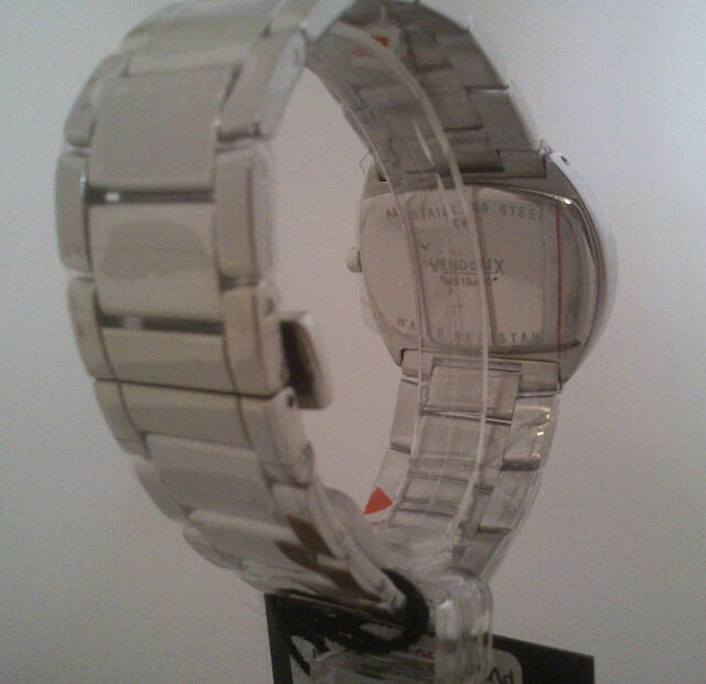 Watch Vendoux for woman all stainless steel black dial roman new MS19410 5 atm