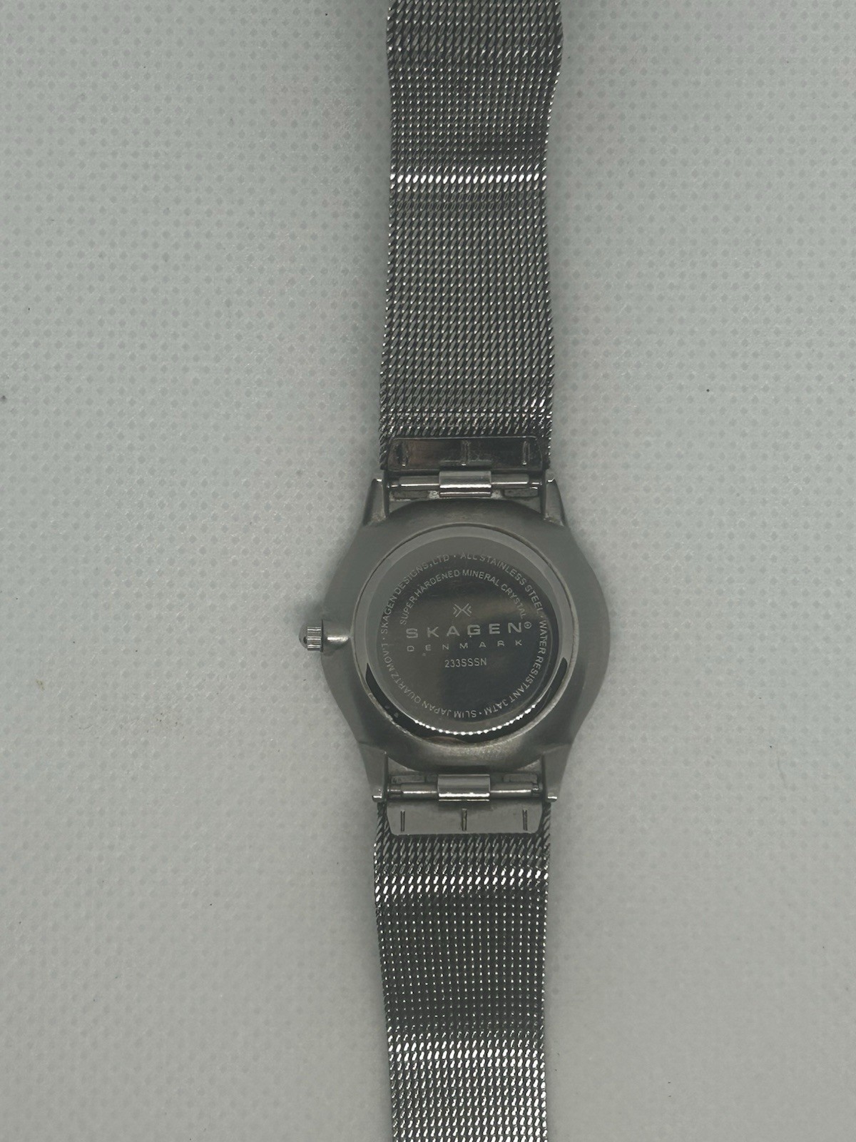 Skagen Denmark 233SSN Ultra Slim Vintage Blue Dial Mesh Quartz – Honest Wear⁠