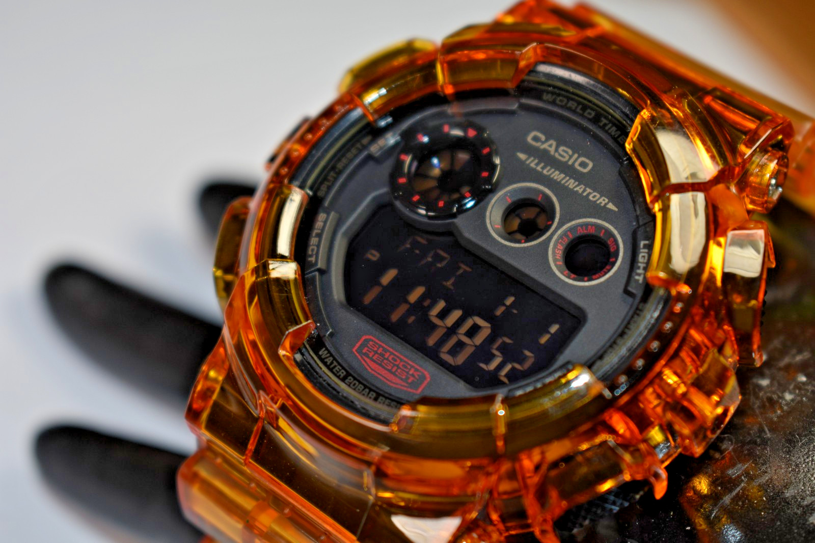 MODIFIED Casio G-Shock GD-120MB (3427) Men’s Orange/Black Watch NEW BATTERY!