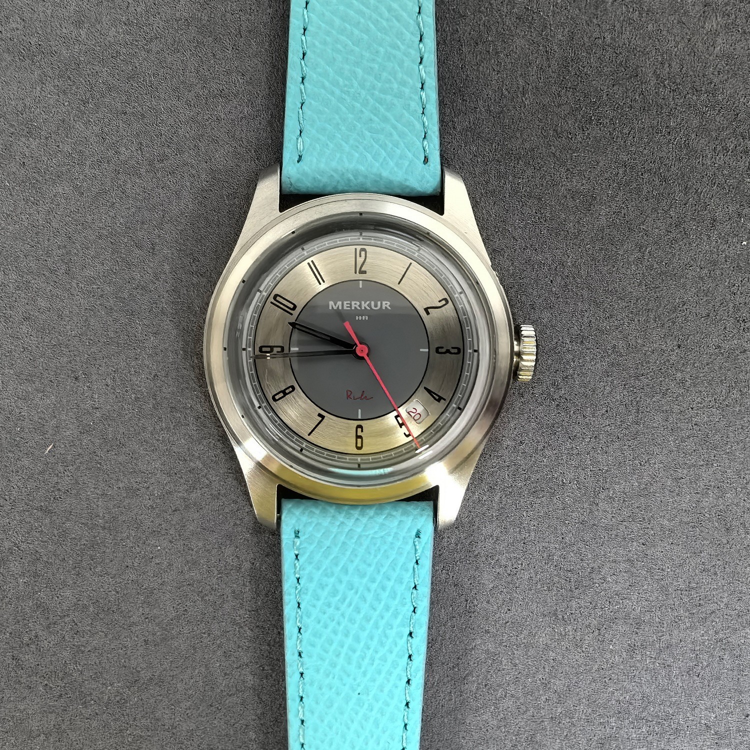 Merkur Men Pilot Watch 38mm Manual Winding Mechanical Wristwatch K1 Mirror M01D
