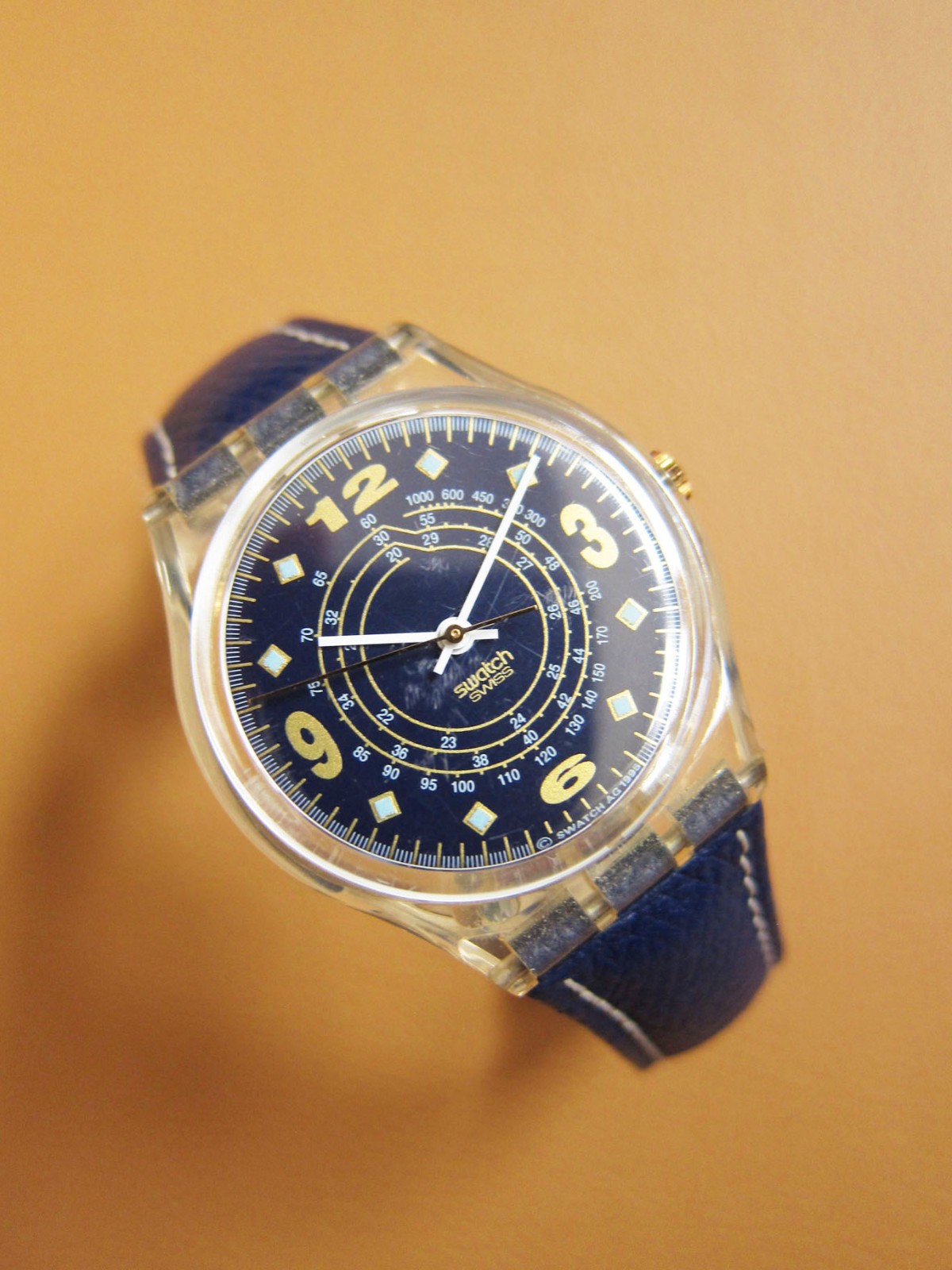 SWATCH AG 1995 Navy Unisex Quartz Watch (SWISS MADE)