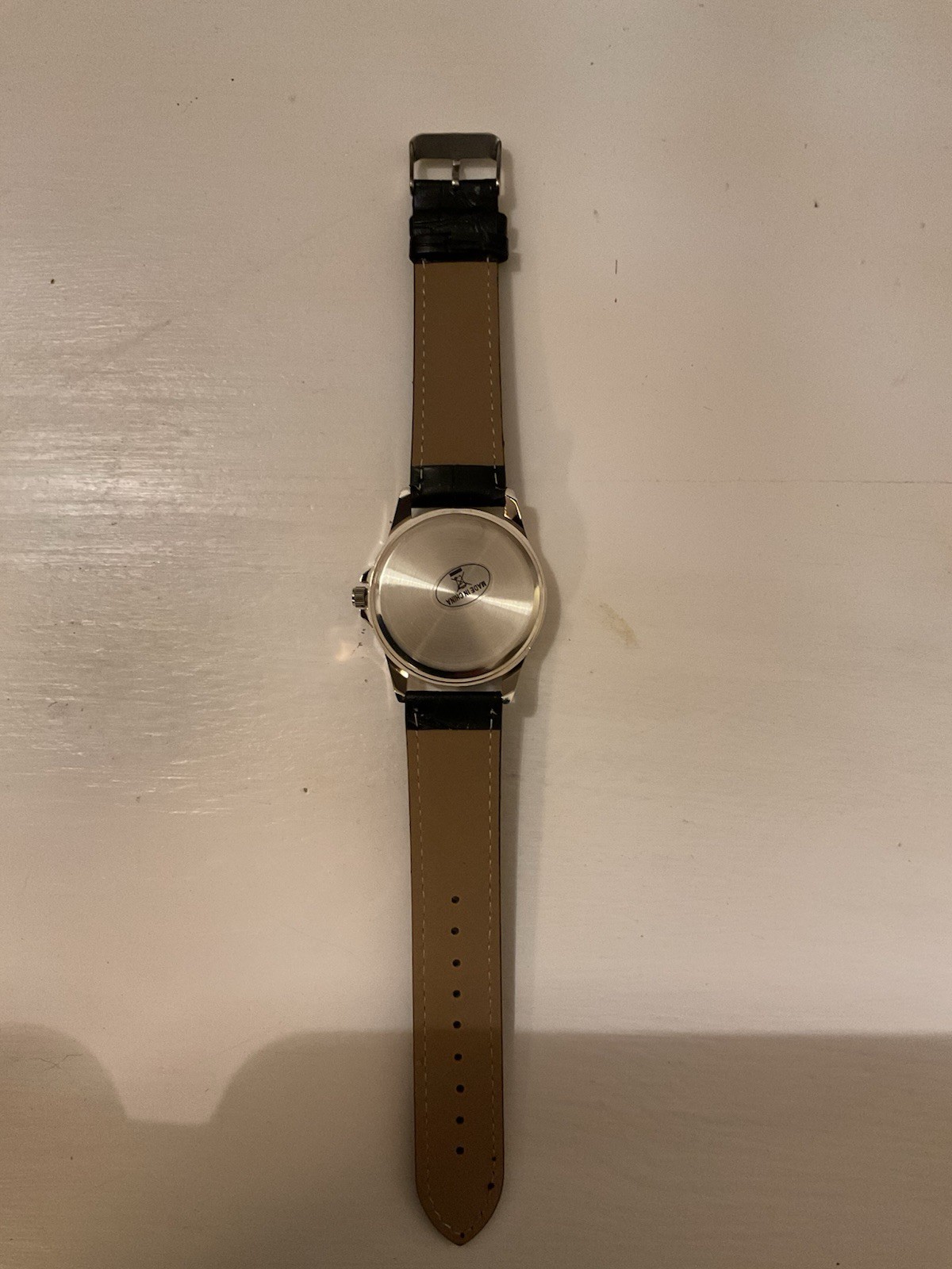 NEW CLASSIC LADY LIBERTY MENS WATCH FAUX LEATHER BLACK STRAP