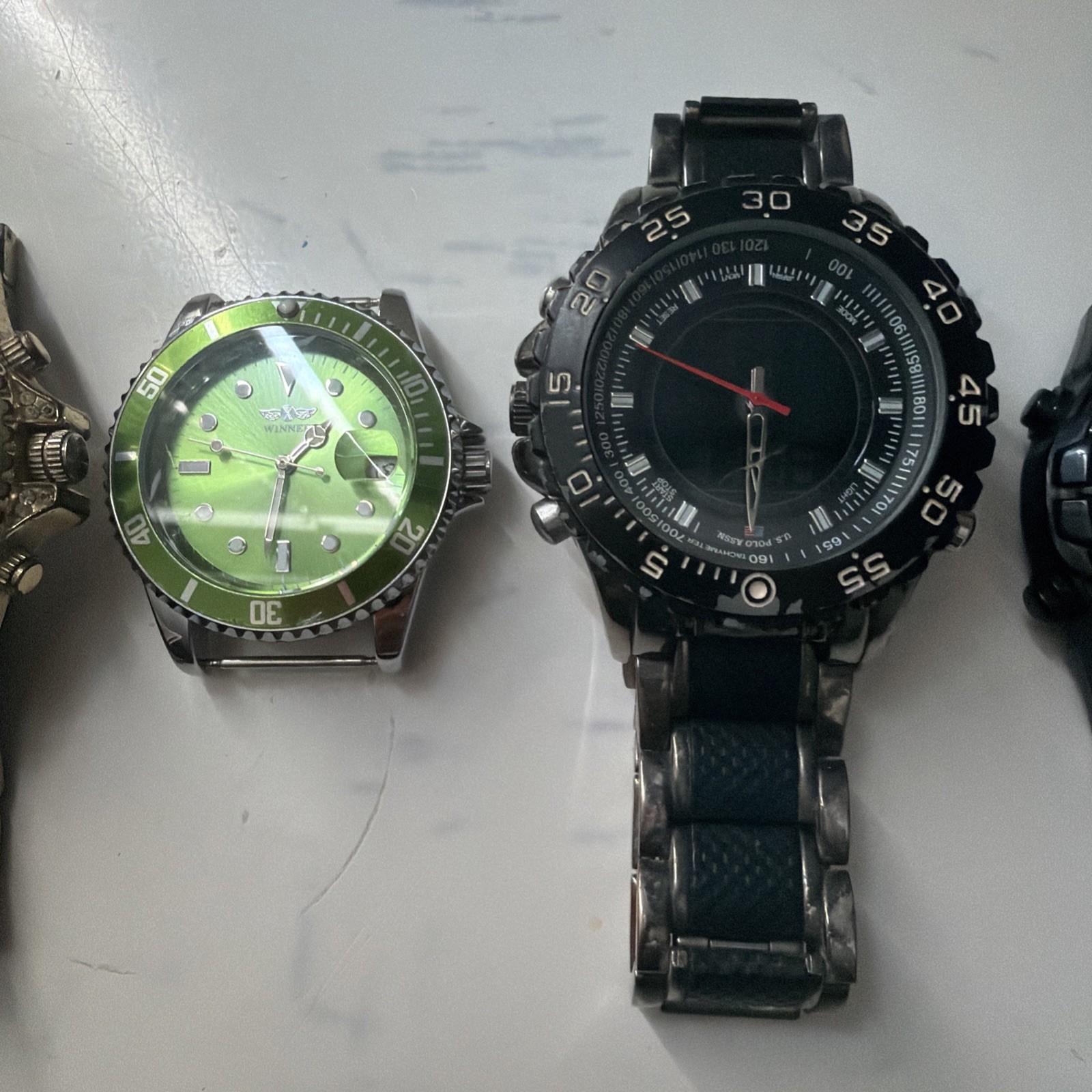 Lot of 5 watches all need new battery except automatic watch