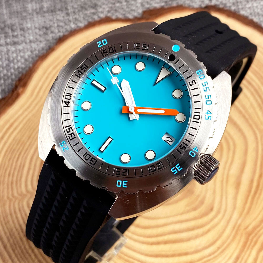 20ATM 42mm Tandorio Blue Dial NH35A Automatic Diving Mens Watch Sapphire glass
