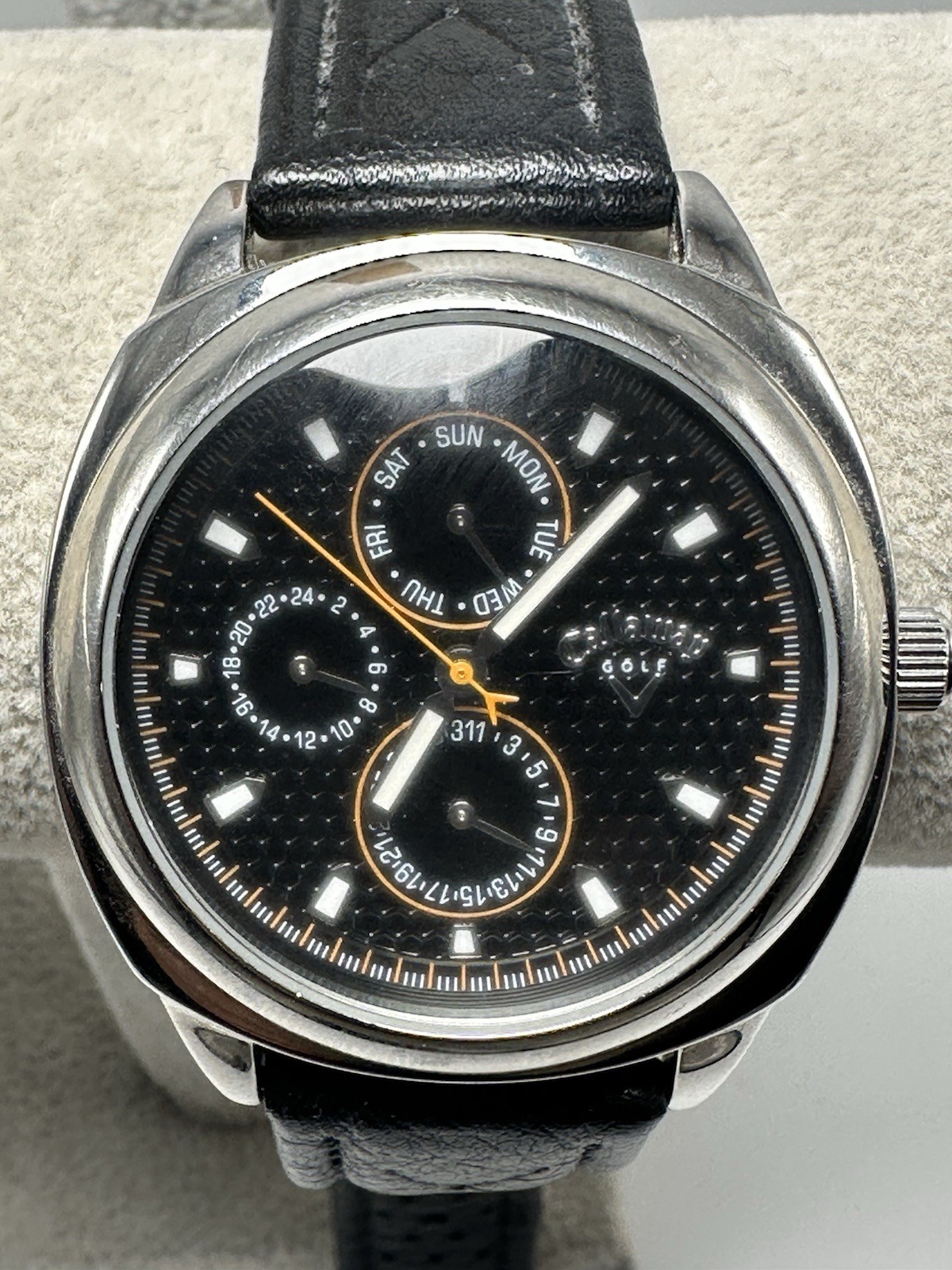 Callaway Golf CY-2068 New Battery Mens Watch 40MM 8″ Leather Band N61
