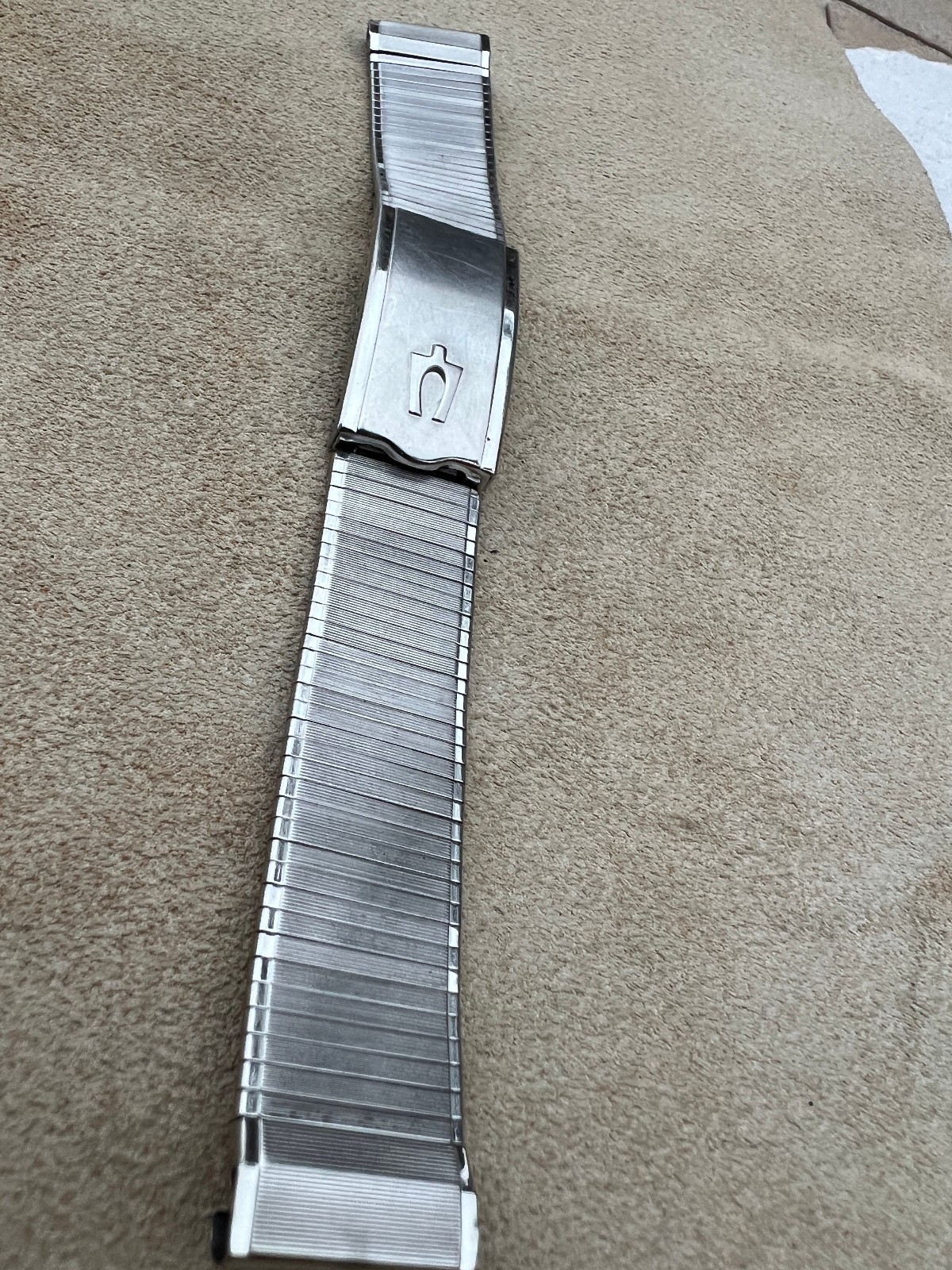Vintage Accutron Bulova wristwatch wristband Duchess All Steel 17.5mm works 18mm