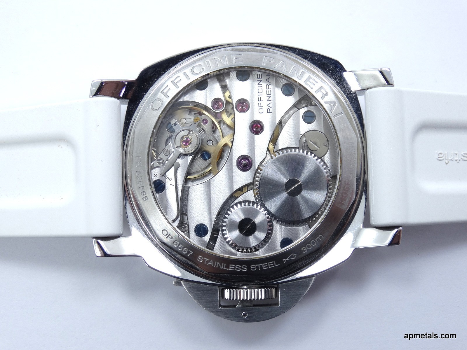 PANERAI Luminor MARINA PAM00113 OP6567 WHITE DIAL White Rubber Band H0668/1000