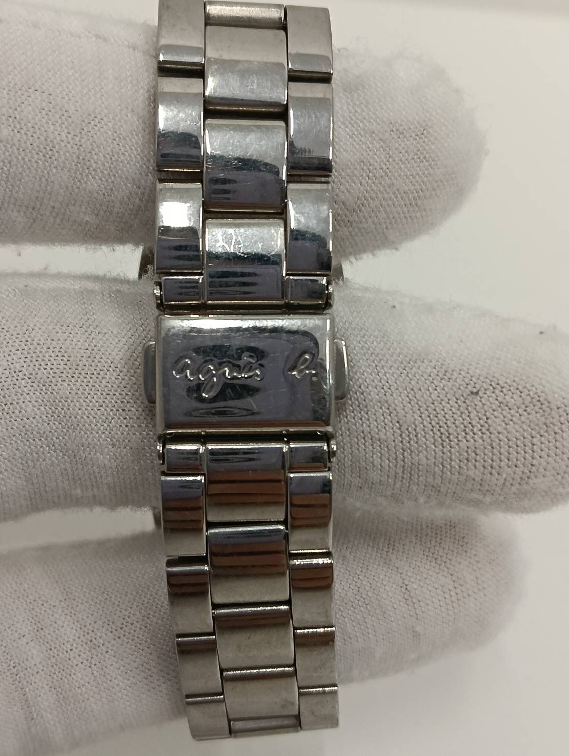 Used agnes b. Watch V33J 0010 Quartz Silver Stainless Steel Watch Condition