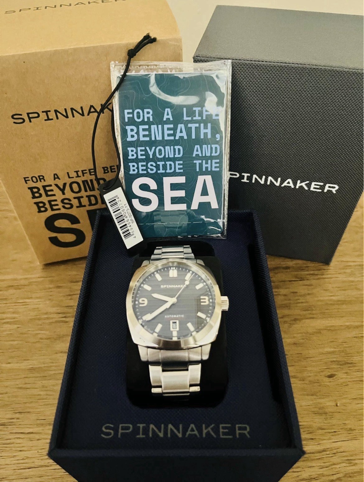 Spinnaker Hull Riviera Men’s Automatic 100m Gray Dial Steel Bracelet w/ Box