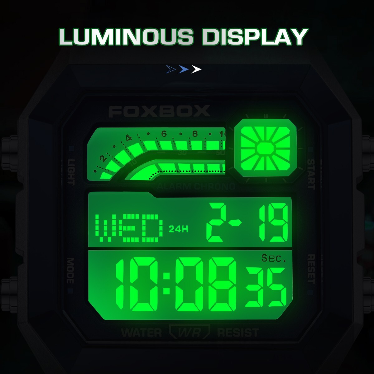 Luxury Men Watch Quartz Digital Luminous Date Alarm Waterproof Man Wristwatch