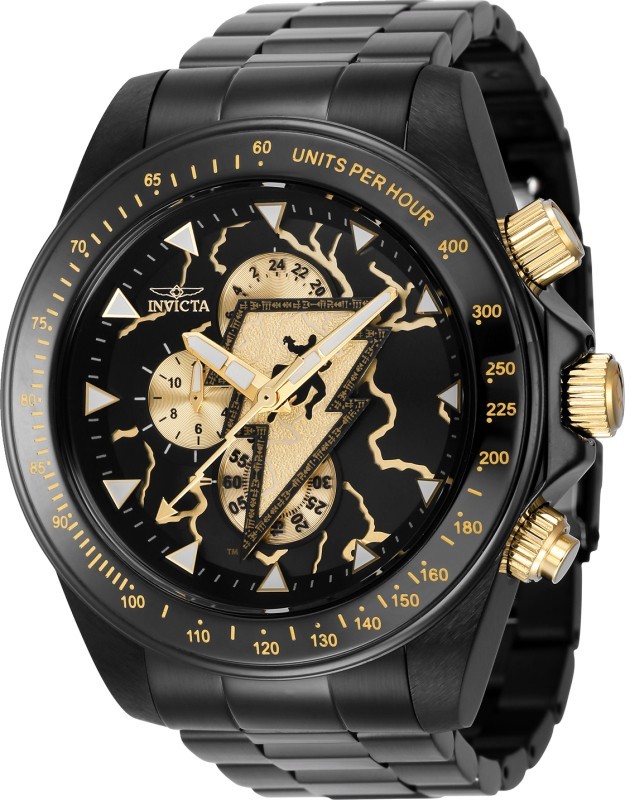 NEW INVICTA WATCH DC COMICS BLACK ADAM 43623 50MM VD38 QUARTZ / NO BOX