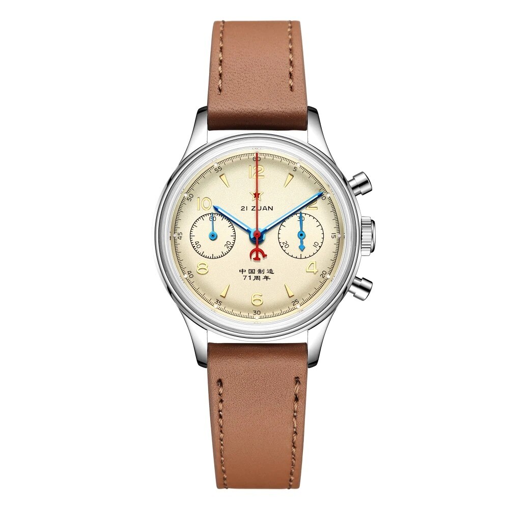 1963 RED STAR 71st Anniversary SEAGULL ST1901 Chronograph Hand Winding Watch C3