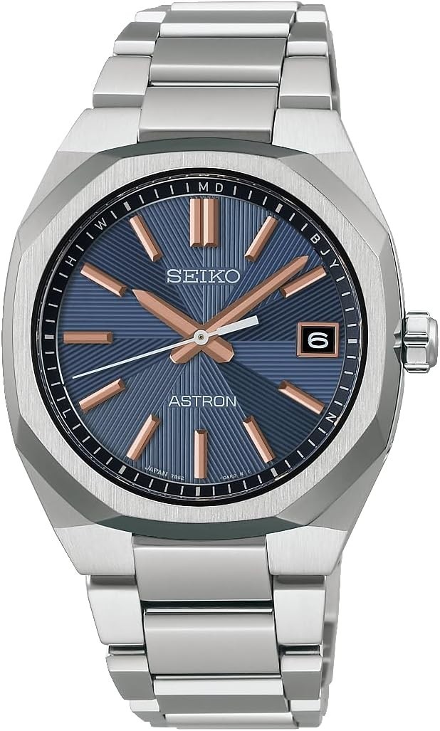 Seiko HAC002J Astron Solar Radio Controlled Titanium Blue Dial 36mm Watch NEW