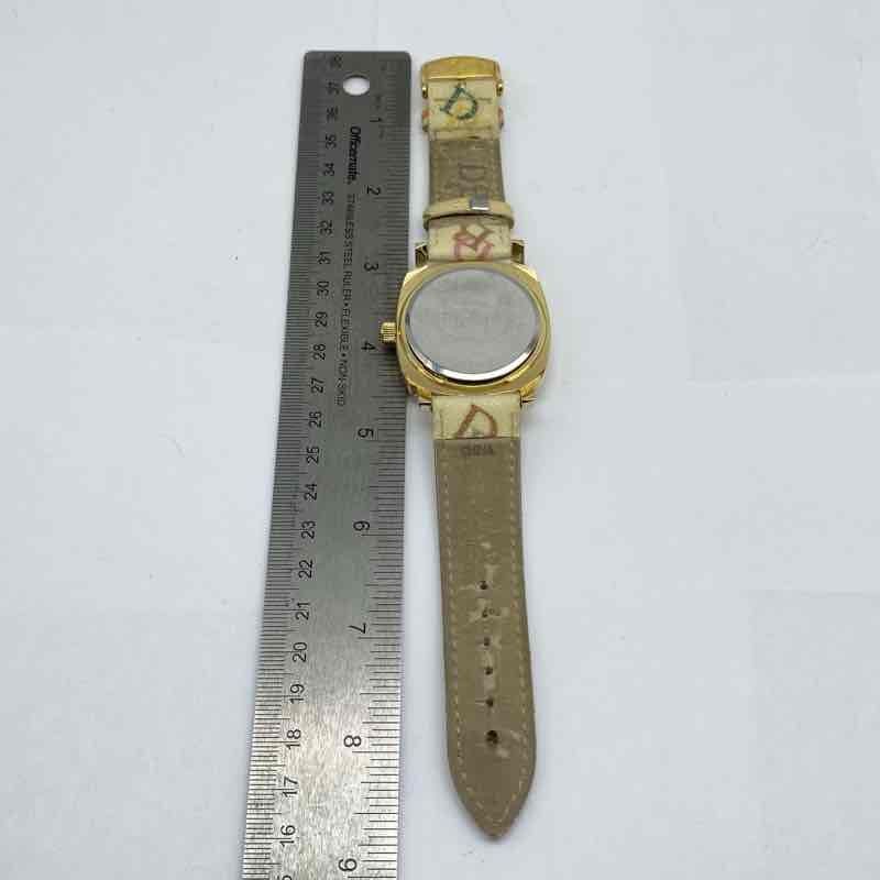 Dooney & Bourke Women’s Watch Gold Tone Crystal Bezel Heart Dial DB Logo Strap