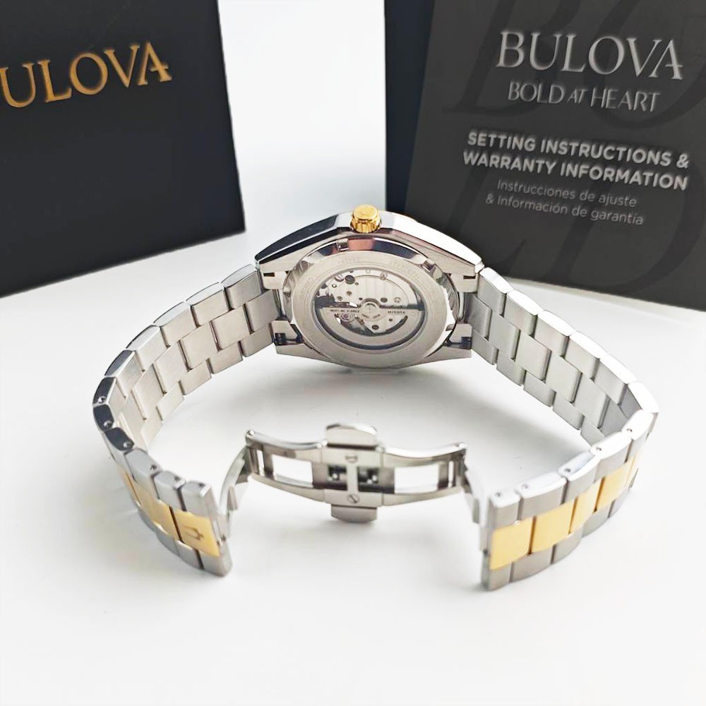 Bulova 98A284 Surveyor Classic Gold Silver Two-Tone Automatic Men’s Watch 42MM