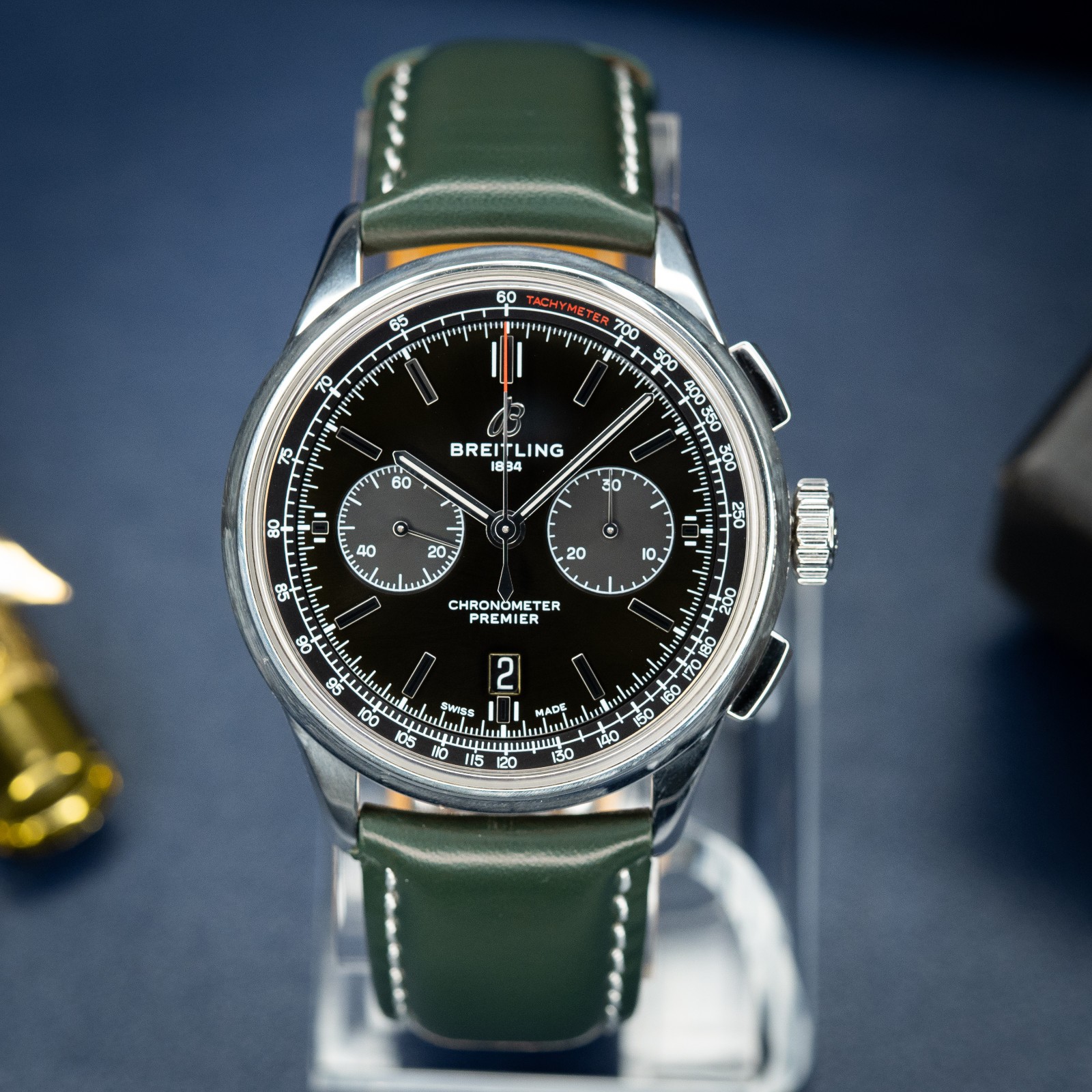 Mint Breitling Premier «Bentley British Racing Green» B01 Chrono 42mm AB0118 B&P