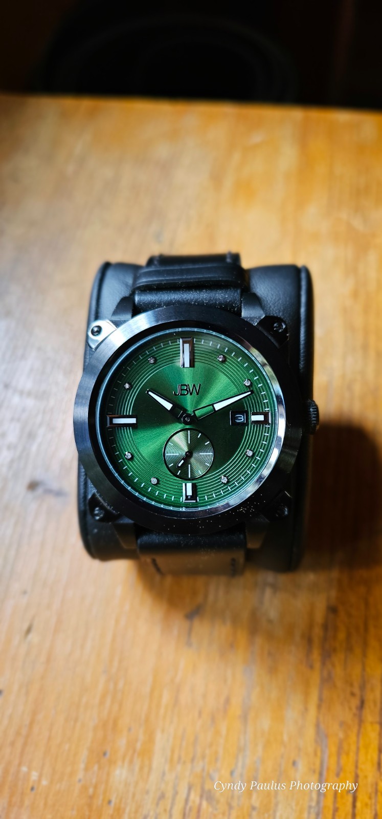 JBW Caden Mens Quartz Watch, Analog Display and Leather Strap