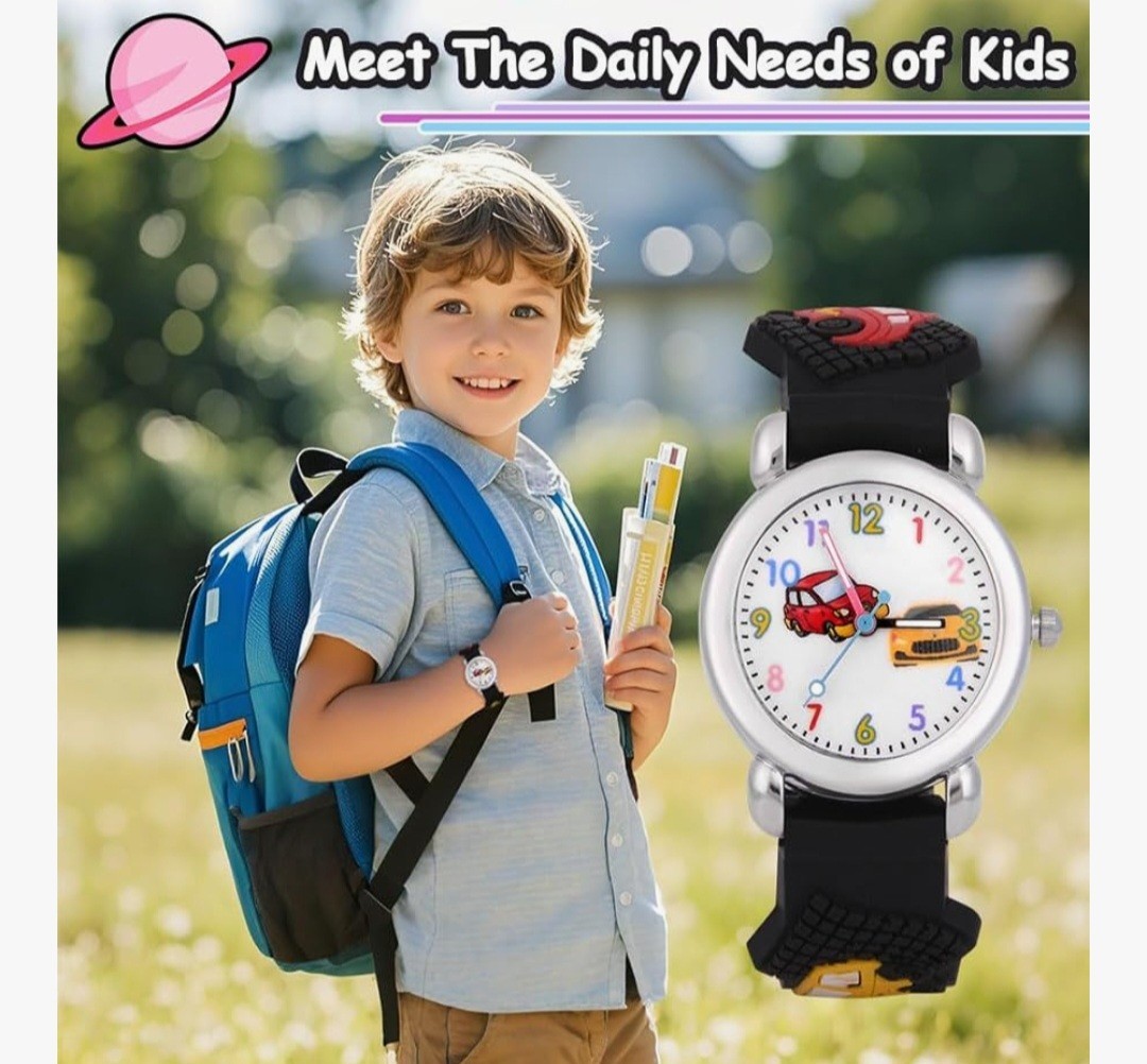 Kids Watch,3D Cute Cartoon Toy Watch,Gift for Boys and Girls Age 3-11 Years Old