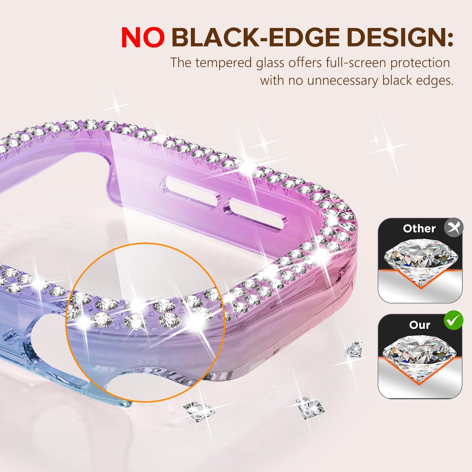 KADES 10-PACK Compatible with Apple Watch Series 10/11 with Built-in Tempered Gl