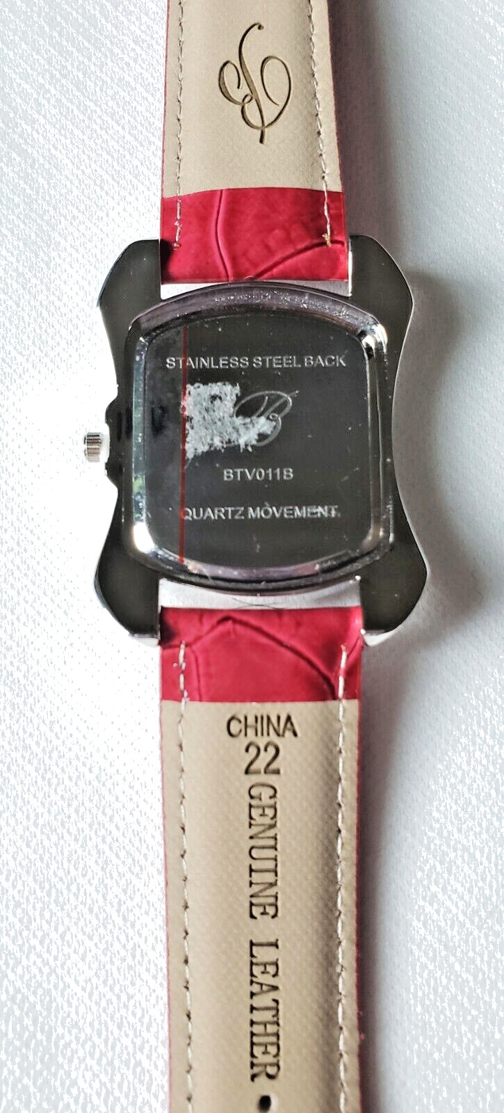 2 New Womens Burgi BTV020AM Yellow Bangle & BTV011B Red Leather Strap Watches
