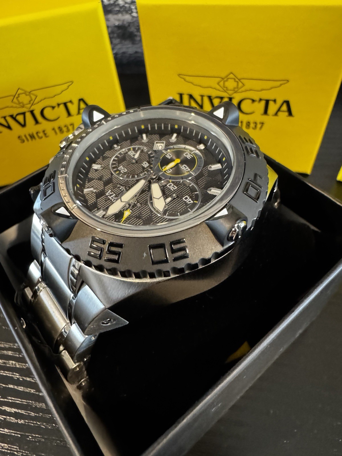 Invicta Subaqua Noma IV Men’s Chronograph Watch – 50mm Black/Steel (48198) New!
