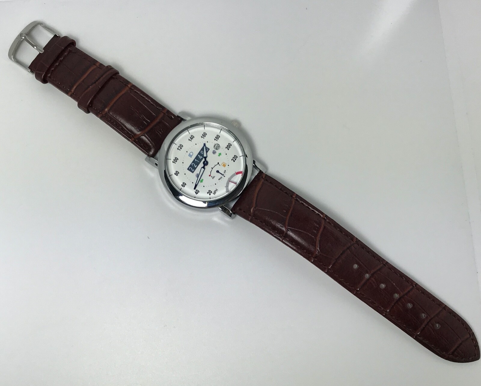 Watch New Speedometer Car Motorcycle Quartz Auto Date Sub-Second 3ATM WR