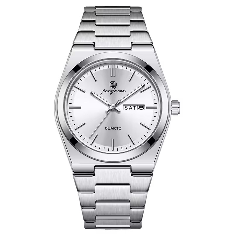 POEDAGAR Fashion Men’s Watch Waterproof Luminous Stainless Quartz Watches