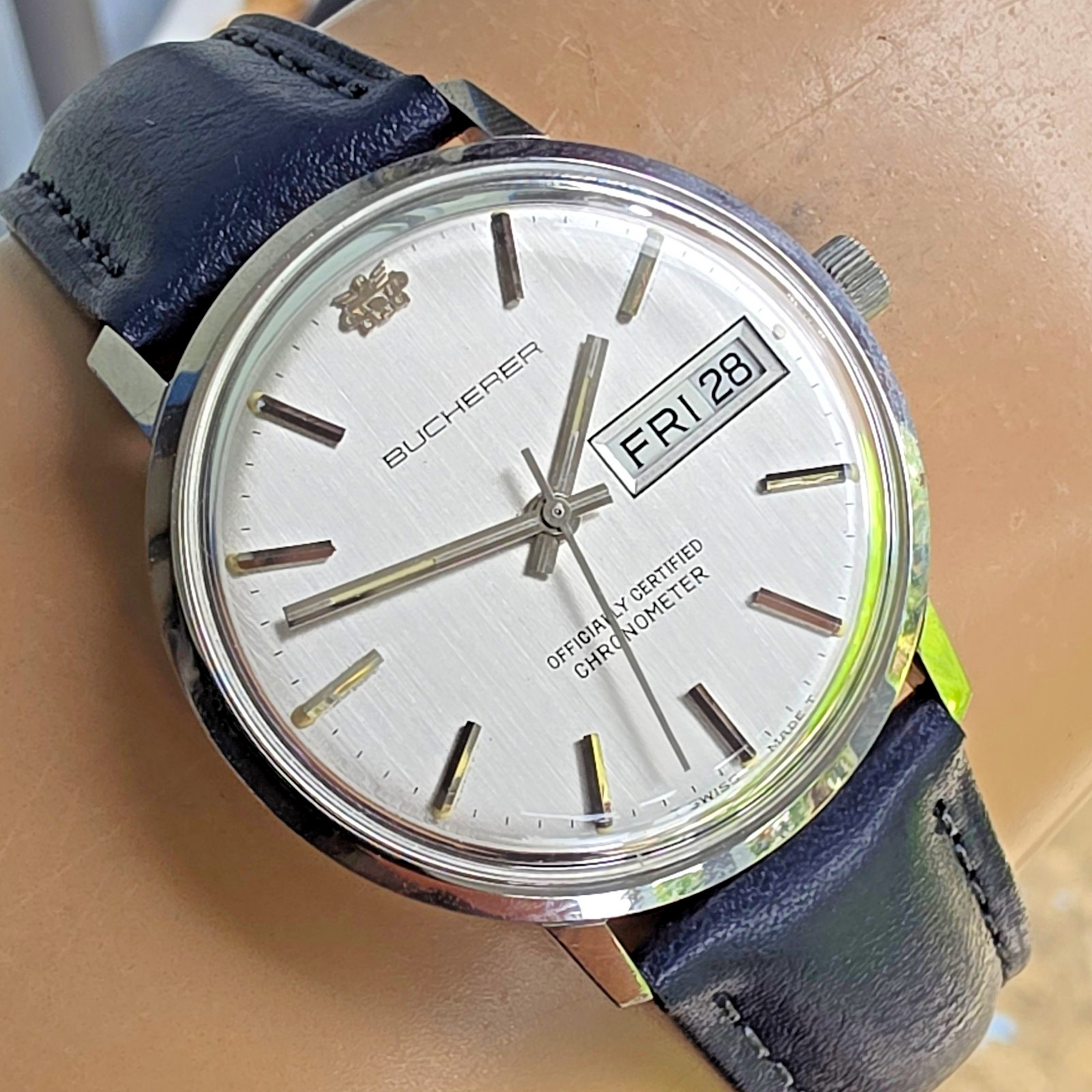Vintage BUCHERER Officially Certified Chronometer men’s automatic watch 1970s
