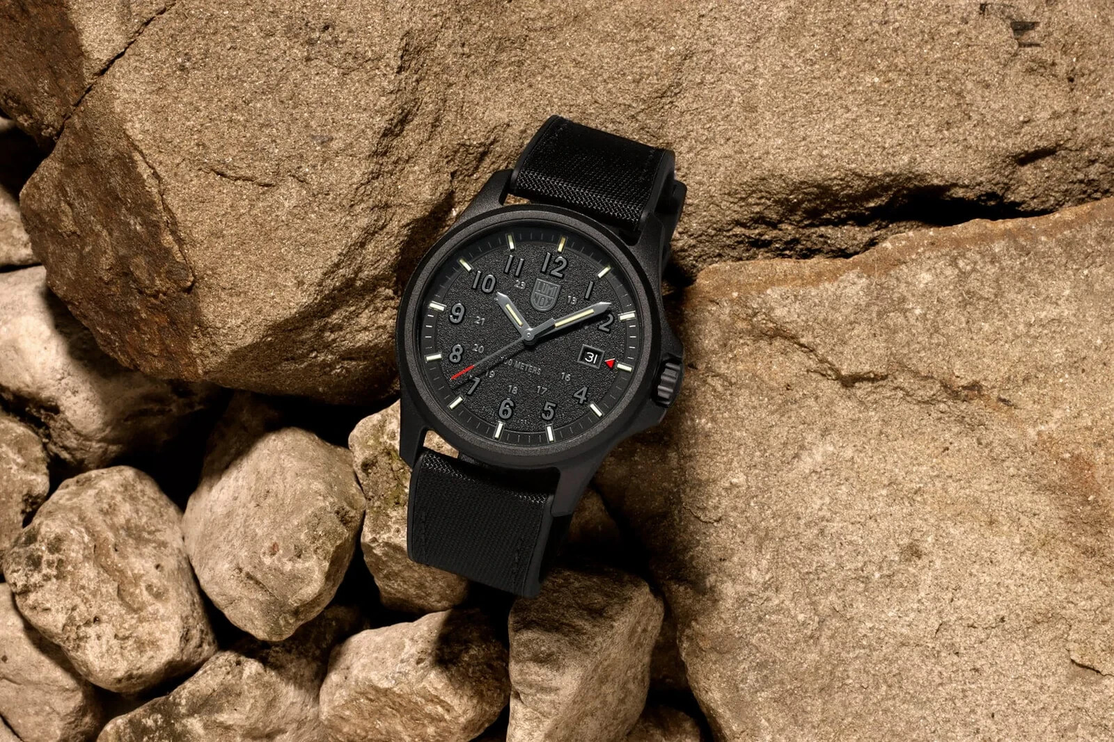 Luminox Atacama Field Black Dial Rubber Band Watch XL.1961 43MM Sapphire Glass