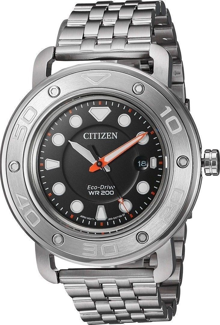 Citizen AW1530 65E AW1530 65E Eco DIY Silver Black Stainless Steel Men’s Watch