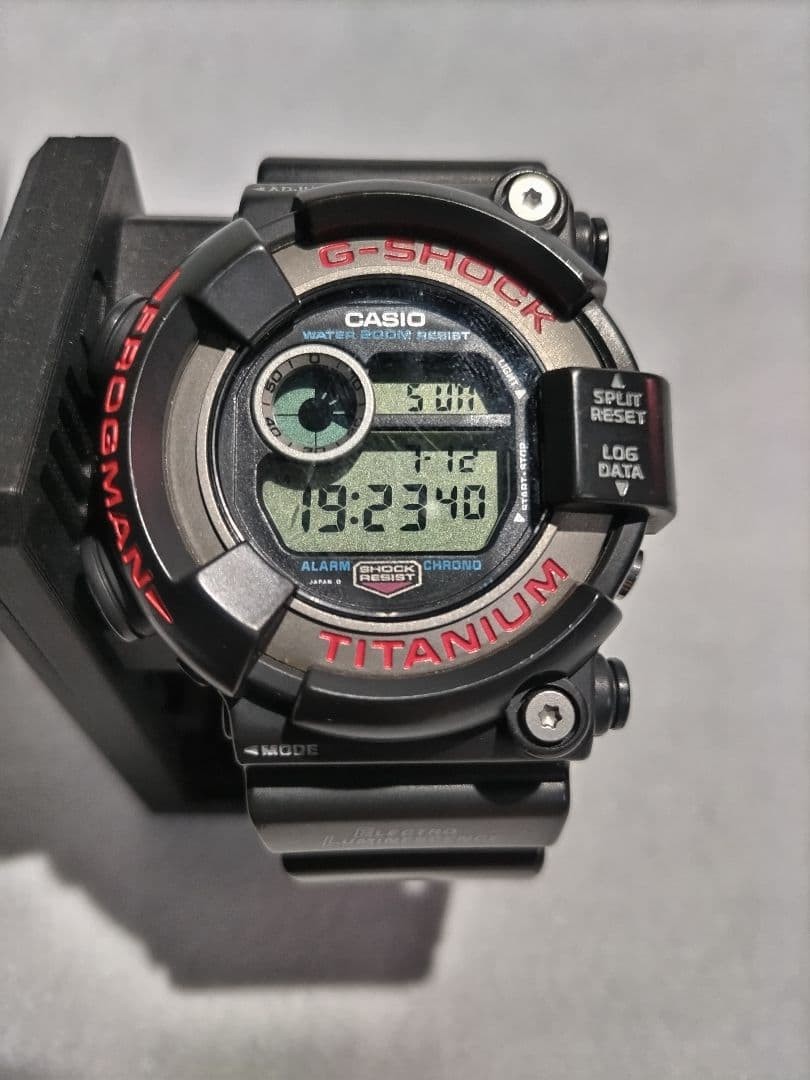 Casio G-Shock DW-8200-1A FROGMAN Black Quartz working USED from JAPAN