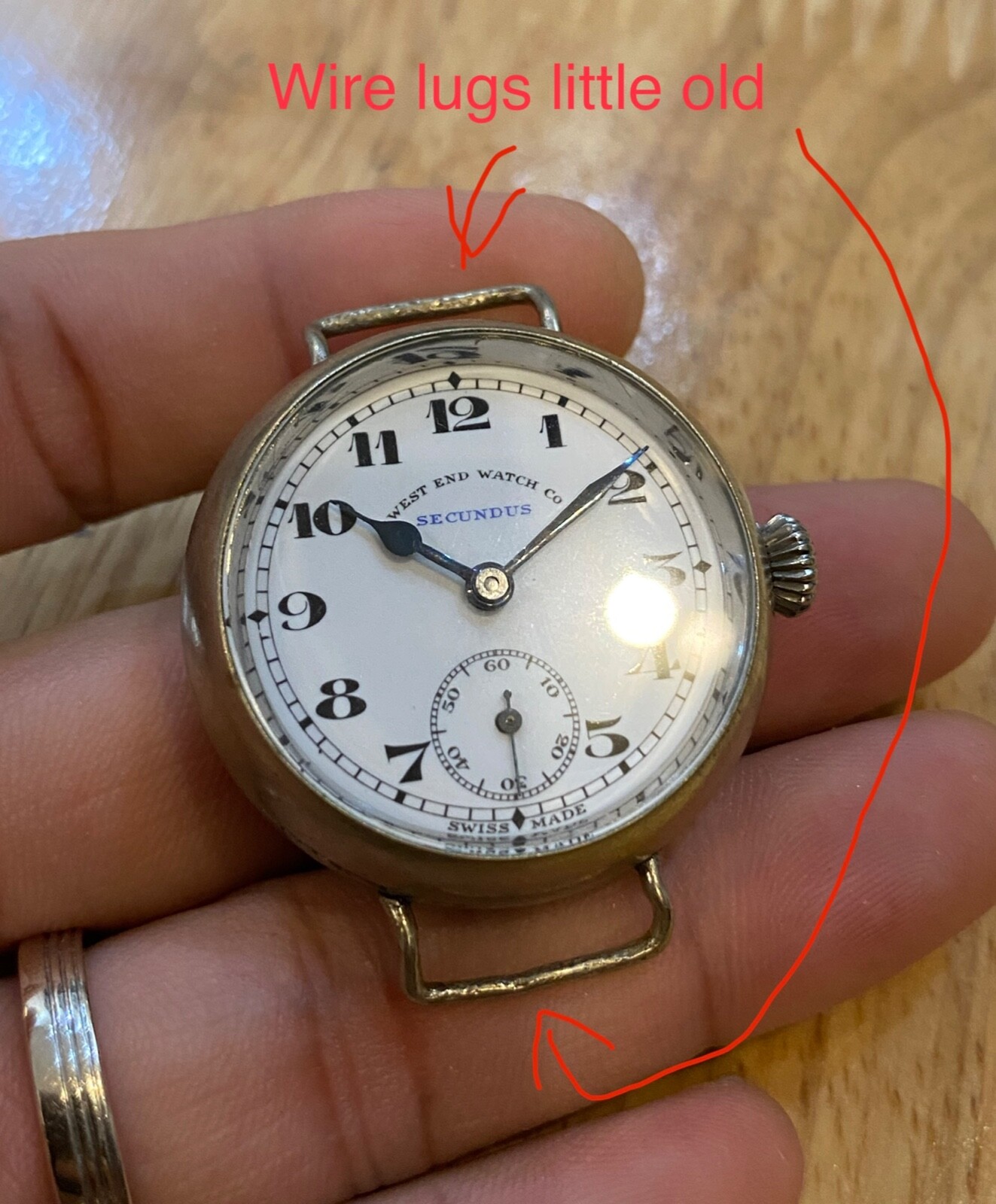 vintage early PAF Issued West End Watch Co Trench WW Army Pakistan PLS READ