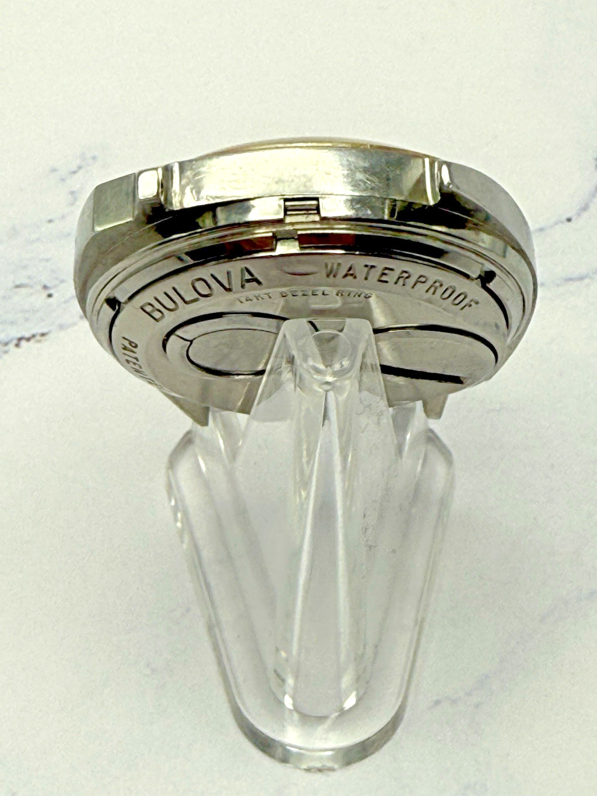 Bulova Accutron 214 M6 1966 Asymetric Case Solid 14K Gold Bezel Watch. Serviced!
