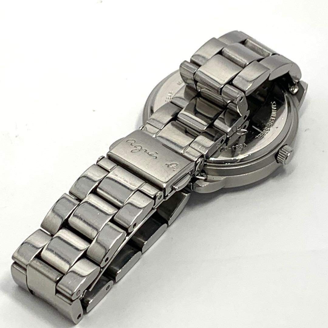 Battery replaced 810 agnes b. QZ Wristwatch Map Silver